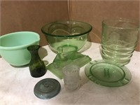JADITE GREEN CARNIVAL GLASS