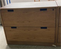 (2) Wooden Filing Cabinets w/Keys