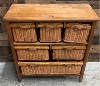 (6) Basket Storage Furniture Piece