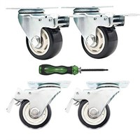 New Arinbow 3" Caster Wheels Swivel Plate Casters