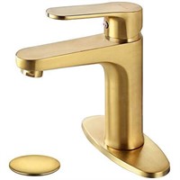 Open Box SOKA Brass Bathroom Faucet Brushed Gold B