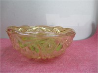 Amber Carival Glass Bowl