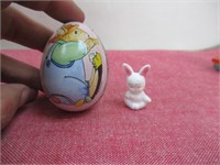 Tin Egg with Mini Rabbit