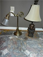 Monkey Lamp and Brass Lamp