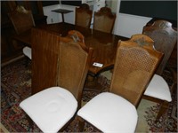 Six Nice Chairs and Table w/ Leaf