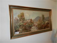 Original 2'x4' Framed Painting by Ferri