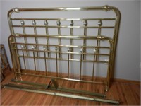 King Size Brass Bed Frame w/ Rails and Slats