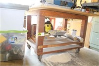 4' X 4' TOP - HEAVY DUTY SHOP TABLE ON ROLLERS