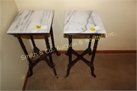 2 Marble Topped Nightstands