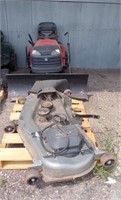 HUSQVARNA LAWN TRACTOR W/MOWING DECK, CHAINS.....