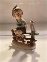 Rare MI Hummel #111/1 W Germany Figurine Boy w/Brd