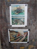 Vintage Pair Pennsylvania Railroad Prints