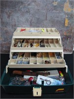 Vintage Plano Tacklebox with Fishing Tackle