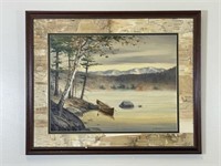 Gary Casagrain Adirondack Guideboat Oil Painting