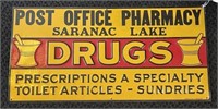 Post Office Pharmacy Saranac Lake Drugs Sign