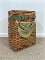 Adirondack Pack Basket w/ Green Canvas Pouch