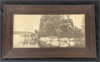 Framed Lithograph of Great Camp Sagamore