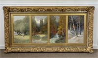 G.W. Whitaker 1903 Oil on Canvas of Four Seasons