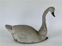 Early Carved and Painted Rare Swan Decoy