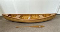 "Indian" Cedar Strip Model Canoe - 5' Long