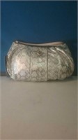 Gray and white snakeskin purse original price