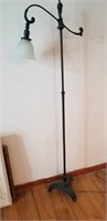 Cast metal floor lamp,  60" tall