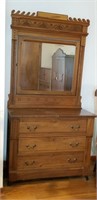Antique Oak Dresser with marble top