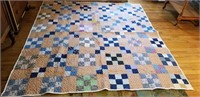 Quilt, machine quilted, vintage material