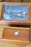 Wood dresser / jewelry boxes (2)