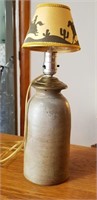 Crock Jar Lamp, Western look shade