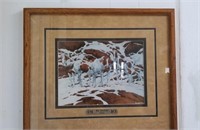 Bev Doolittle "Pintos" print, framed