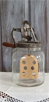 Butter churn, Hazel Atlas glass jar