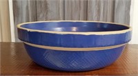 Blue Crockery bowl, no maker's mark
