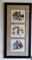 Framed Norman Rockwell Prints, 31" X 15.5"