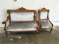 Antique Settee w/ Matching Chair
