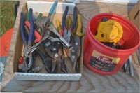 Plyers,tin snips,Measuring tapes