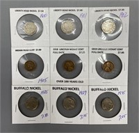 Nine Pack of Older Various Coins