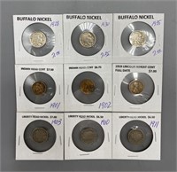 Nine Pack of Older Various Coins