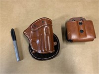 Leather paddle HK USP holster and mag pouch