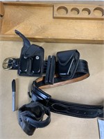 Leather belt with safari land HK USP holster