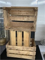 3 WOODEN CRATES