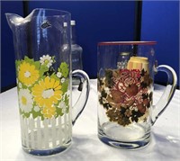 Vintage Hand Made W. Virginia Glass Pitchers