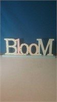 Bloom wooden decorator sign 14 in