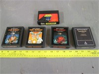4 Atari Games + TRS-80 Game - Vintage