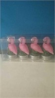 Group of four new Flamingo candles