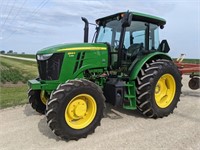 2017 John Deere 6105E MFWD Tractor, 165 Hours