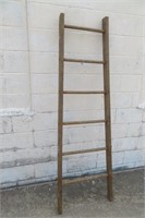 Prim Wood Garden Decor Quilt Display Ladder 71"