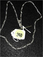Chain necklace USA .999 approx 18", 925 clasp