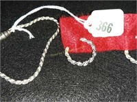 925 Milor twisted rope bracelet & earrings