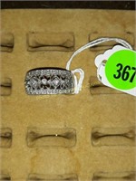 925 Filagree & diamond  925 China ring size 9